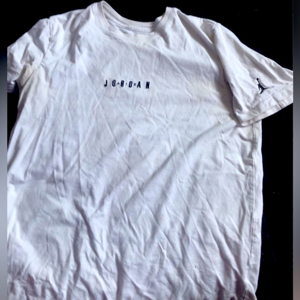 White Jordan tee